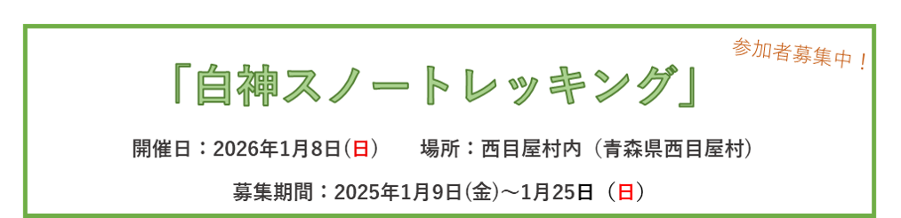 期間限定お知らせ情報