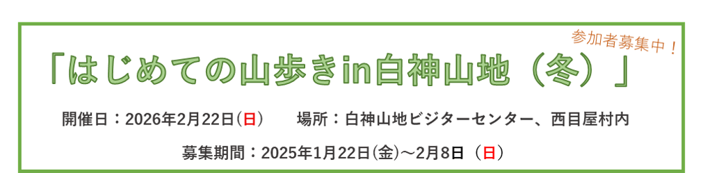 期間限定お知らせ情報